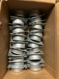 Box of 28 Steel City 52C3 1-1/4" 4 in. Steel Square Box Covers - Picture 1 of 4