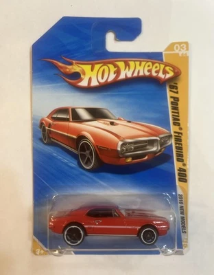 Hot Wheels 2010 New Models 03/44 Red '67 Pontiac Firebird 400 Toy Car 003/240 - Image 1 of 3