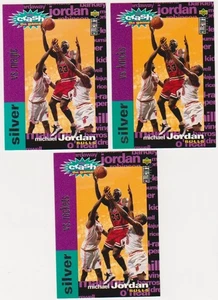3 Diff 1995-96 Collector's Choice Crash The Game SILVER Michael Jordan #C1 Cards - Picture 1 of 2