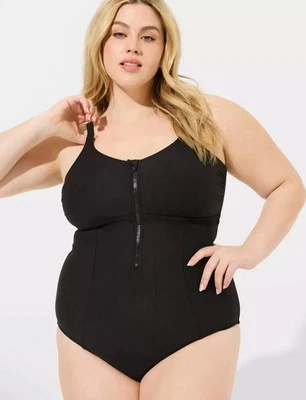 Traje de baño Torrid Active con forma de corsé de una pieza negro sin cables talla 2 nuevo con etiquetas Foto 1 de 4