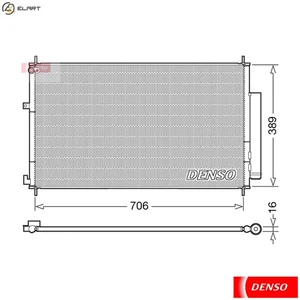 CONDENSER AIR CONDITIONING DCN40024 FOR HONDA CR-V/IV/SUV N22B4 2.2LN16A4 1.6L - Picture 1 of 10