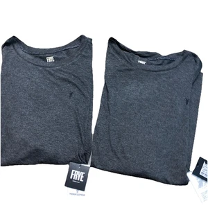 Frye Herren Pyjama Shirts Paket 2 Kurzarm Schlaf Tops Large Modal Schwarz Neu - Bild 1 von 8