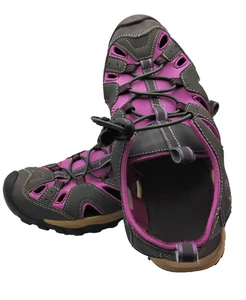 Sandalia deportiva Northside Burke II para mujer talla 9 espalda elástica punta cerrada gris rosa - Imagen 1 de 8