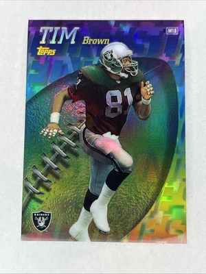 Topps Mystery Finest Refractors 1998 Tim Brown #M19 Oakland Raiders Foto 1 de 2