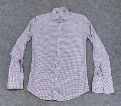 Camisa Charles Tyrwhitt Para Hombres 15.5 35 Púrpura Puño Francés Calce Extra Ajustado Sin Planchar Foto 1 de 4
