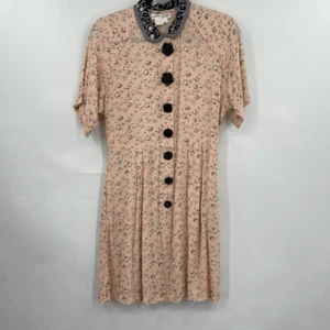 Lolita West Women's Pink Floral Raglan Short Sleeve Sundress Size Small - Picture 1 of 7