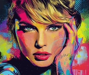 Taylor Swift Kunst Computer Mauspad leuchtende Farben Geschenk Pop Art Stil Swiftie - Bild 1 von 1