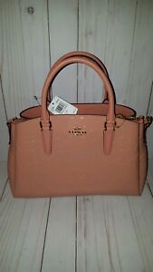 Coach F31486 Sage carryall in signature leather in light melon color MSRP $475