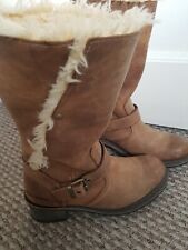 caterpillar Leather Fur Lined  Festival boots size 5