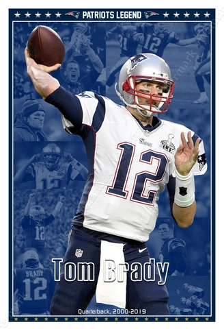 PATRIOTS LEGENDARY QUARTERBACK TOM BRADY 13”x19” COMMEMORATIVE POSTER Cover