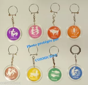 Lot 8 porte-clés SHELL signes du zodiaque astrologie astrologique pub keychain - Picture 1 of 2