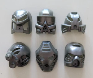 Lego Bionicle Toa Kanohi Silver Miru, Kaukau, Kakama, Akaku, Pakari & Hau - Bild 1 von 1