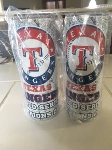 Texas Rangers World Series Champions 2023 Skinny Tumbler--20 Ounce (Lot of 2) - Picture 1 of 3
