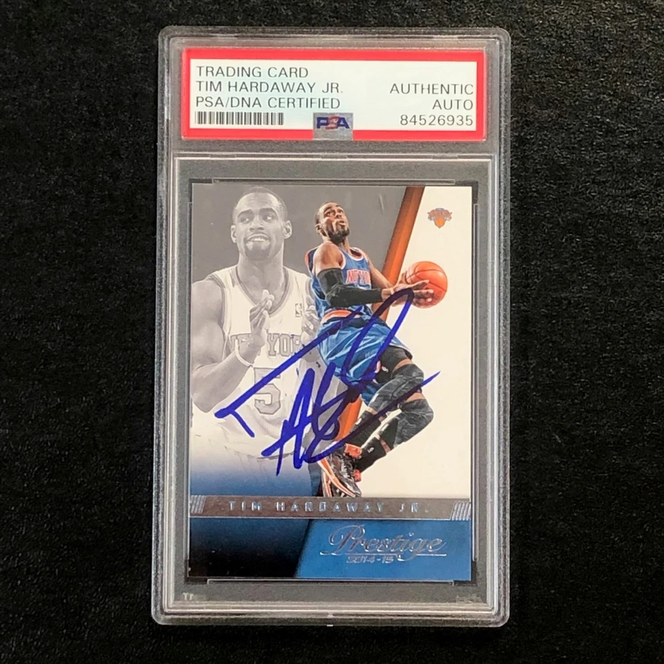 2014-15 Panini Prestige #23 Tim Hardaway Jr. Signed Card AUTO PSA Slabbed Knicks - Image 1 of 2
