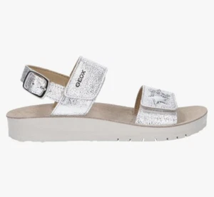 Geox sandalo argento bambina taglia UK 9 EU 27. #905 - Foto 1 di 12