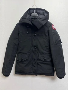 Authentic Canada Goose Damen Montebello Parka Mantel Jacke Größe XS schwarz ohne Fell - Bild 1 von 21