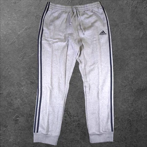 Adidas Essentials Tapered Cuff 3-Stripes Pants Men's 2XL Grey Heather GK8824 - Picture 1 of 3