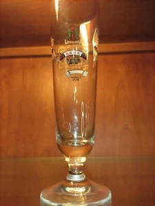 Lindemans Fluted Gold Rimmed Beer Pilsner Glass KRIEK, PEACH, POMME, FRAMBOISE  - Picture 1 of 14