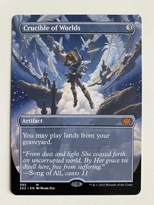 1x Crucible Of Worlds Reg Borderless Ext Art 2X2 MTG NM/MT Double Masters 2022 - Picture 1 of 2