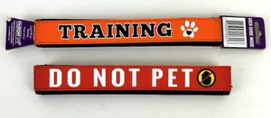 x2 Service Animal 8" Leash Collar Wrap Service Dog TRAINING & DO NOT PET - Picture 1 of 5