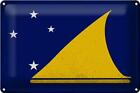 BBlechschild Flagge Tokelau 30x20 cm Flag of Tokelau Vintage Deko Schild tin sig