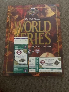 1993 world series game 5 ticket and souvenir scorebook - Picture 1 of 4