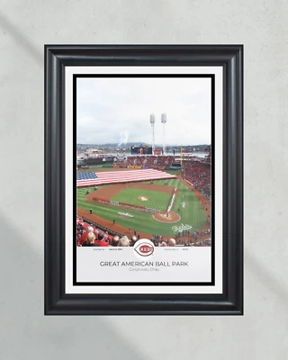 Cincinnati Reds Great American Ball Park Framed Print - Image 1 of 2