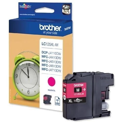 GENUINE AUTHENTIC BROTHER LC125XLM MAGENTA INK CARTRIDGE - Photo 1/1