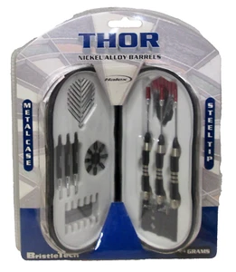 Halex THOR Darts #69620-TAR Nickel Alloy Barrel Steel Tips Metal Case 24 Grams - Picture 1 of 2