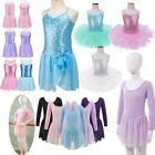 Girls Ballet Dance Leotard Dress Tutu Skirt Kids Gymnastics Dancewear Costume