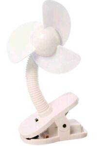 Dreambaby Clip On Stroller Fan Soft Foam Blades Battery Operated - White [G1]