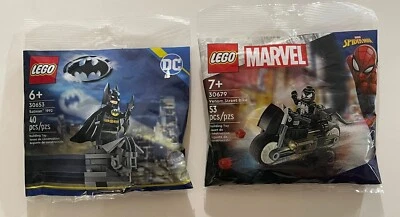 Lot of (2) LEGO MARVEL SPIDER-MAN & DC BATMAN sets (New) - Image 1 of 4