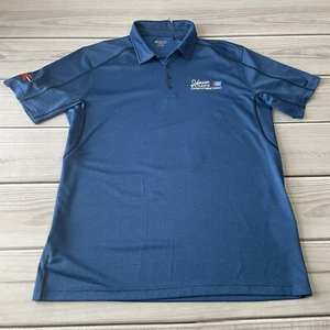 Ogio Polo Shirt Mens XL Blue Short Sleeve Golf Logo Polyester Adult - Picture 1 of 12