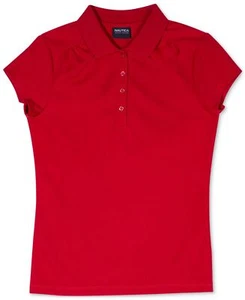 Nautica Plus Girls Short Sleeve Performance Polo Shirt - Picture 1 of 2