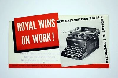 Máquina de escribir Royal Blotter alrededor de 1930 fácil escritura Royal Bright Graphics Foto 1 de 4
