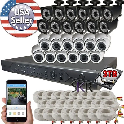 Sikker Standalone 32 ch DVR 24 pcs 1080P 2 Megapixel Security Camera system 3TB - Image 1 of 4