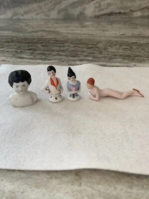 DE 1920 PORCELANA ALEMANA BELLEZA DE BAÑO DESNUDA + PAR DE MUÑECAS 1/2 + CABEZA DE MUÑECA - BONITO Foto 1 de 4