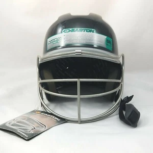 EASTON Two Tone Black/White Gloss Batting Helmet w/ Mask Size 6 7/8 -7 1/2 EUC - Picture 1 of 7