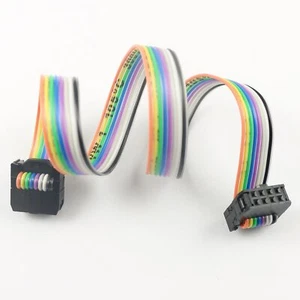 1Pcs 2.54mm Pitch 2x4 Pin 8 Pin 8 Wire IDC Rainbow Ribbon Flat Cable Length 30CM - Picture 1 of 4