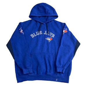 Majestic Toronto Blue Jays MLB Hoodie Embroidered Pullover Sweatshirt Size L