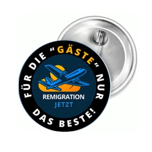 Für die Gäste nur das Beste-Remi Button Anstecker Aufkleber Aufnäher Auto Magnet - Bild 1 von 6