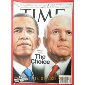BARACK OBAMA time JOHN McCAIN joe biden BOONE PICKENS no label - Picture 1 of 1
