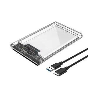 2.5" External Hard Drive Enclosure SATA to USB 3.1 Tool-Free Clear for 2.5 In... - Afbeelding 1 van 6