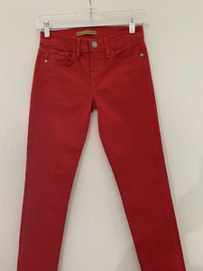 Rebecca Minkoff Red Thompson Twill Mid Rise Jeans 24 X 28.5 Womens Denim Pants - Picture 1 of 11