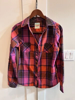 Camisa vintage Hang Ten abotonada manga larga multicolor para mujer grande” Foto 1 de 4