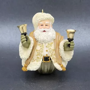 HALLMARK 2004 CAMPANA BABBO NATALE ORNAMENTO JOLLY OLD KRIS JINGLE 3 1/4" - Foto 1 di 9