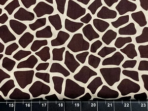 Tina SCRAP 9"x21" Giraffe Animal Wild Fur Print Safari Zoo Cotton Fabric - Picture 1 of 1