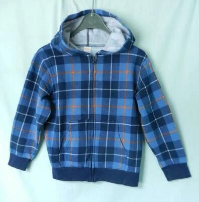 Chaqueta con Capucha GYMBOREE Niños Niños Azul A Cuadros Polar Cremallera Completa, M 7-8 años Foto 1 de 4