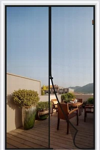 MAGZO Magnetic Screen Door Fit Size 32 32 x 80 Inch, Black - Picture 1 of 6