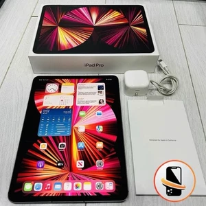 Apple iPad Pro 3rd Gen 11" Grade A+ Boxed 2021 M1 256GB WiFi & 5G Unlocked Grey - Picture 1 of 4